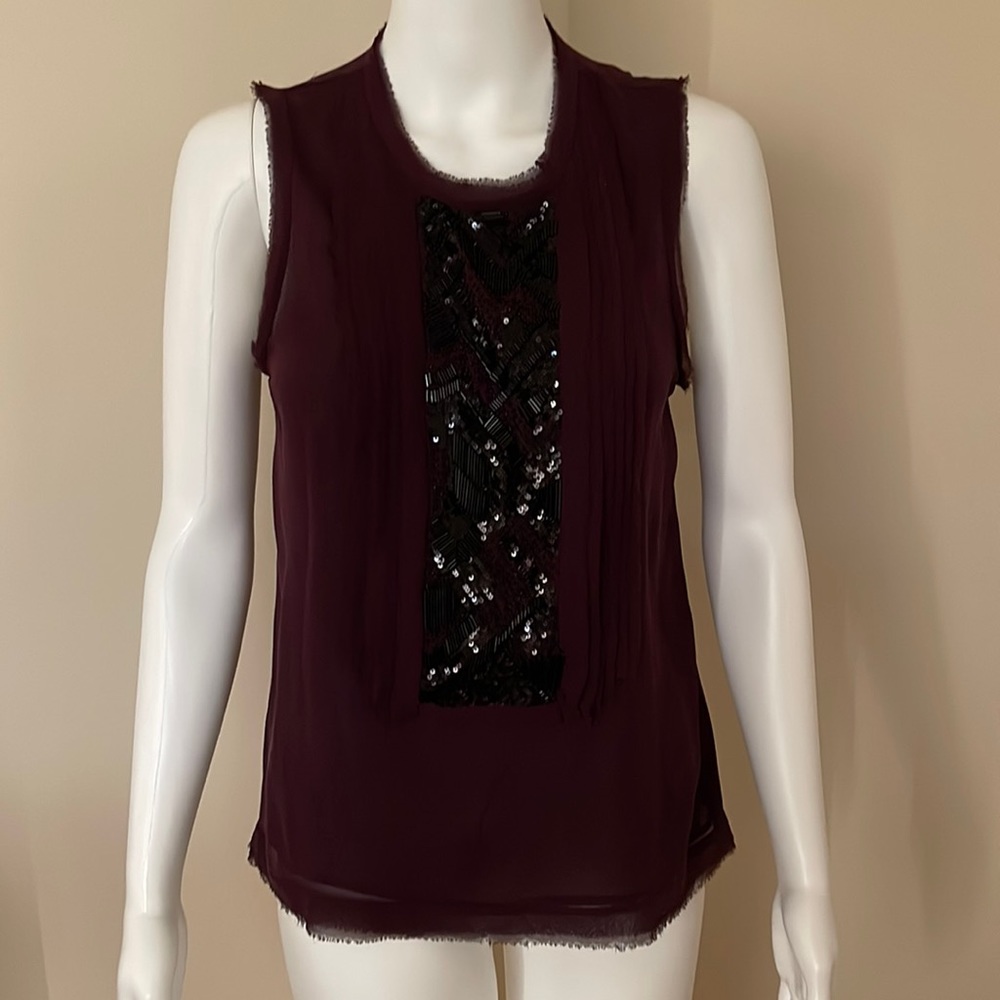 VINCE Sleeveless silk blouse. Sz 4